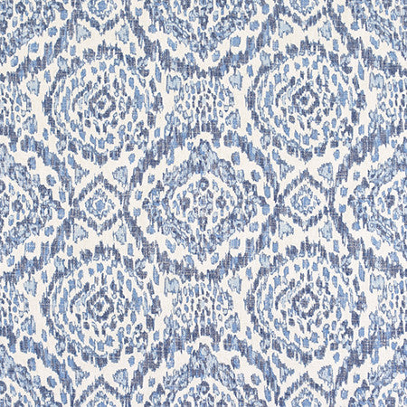 Popular Belief Coastal by Carole Designer Fabric Bluebell 36% Polyester, 26% Cotton, 22% Viscose, 16% Linen China 13 1/2" V, 13 1/2" H 56" - Swanky Fabrics -