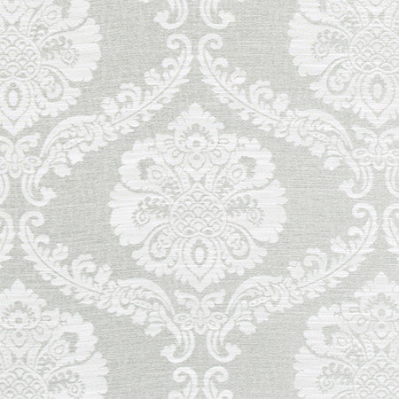 Misty Waters Sterling by Carole Designer Fabric SILVER FOX 60% Viscose, 40% Polyester China N/A Horizontal: 15 3/8" and Vertical: 13 3/4" V 56" - Swanky Fabrics -