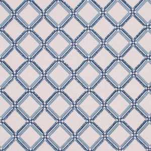 Diamonds Within Cerulean by Carole Designer Fabric
