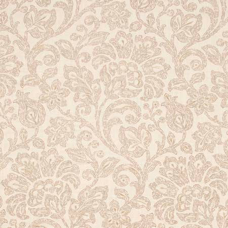 Few Words Linen by Carole Designer Fabric Pink Jade 100% Cotton India N/A 24 1/2" V, 14 1/2" H 54" - Swanky Fabrics -