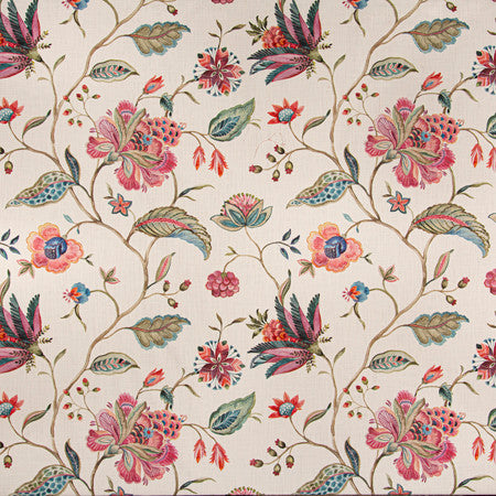 Reyna Berry by Carole Designer Fabric Sunset Serenade 100% Cotton India 28 1/2" V, 27" H 54 1/2"" - Swanky Fabrics -
