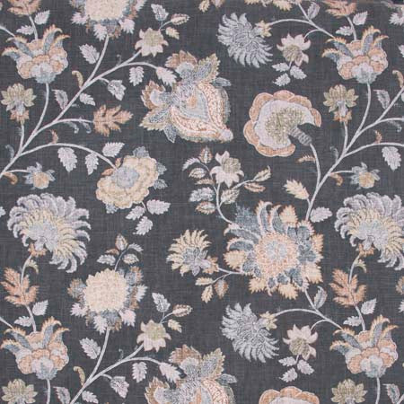 Favorite Pastime Graphite by Carole Designer Fabric Ash Oak 55% Linen, 45% Rayon-SSR China 12,000 Wyzenbeek Double Rubs 25 1/4" V, 27" H 54" - Swanky Fabrics -