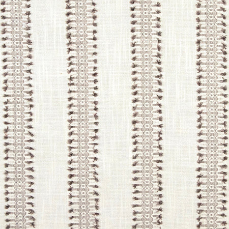 Alleyway Dove by Carole Designer Fabric Earthbound 100% Polyester 12,000 Wyzenbeek Double Rubs 3/4" V, 6 7/8" H 55" - Swanky Fabrics -