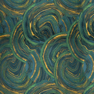 Full Of Action Peacock by Carole Designer Fabric