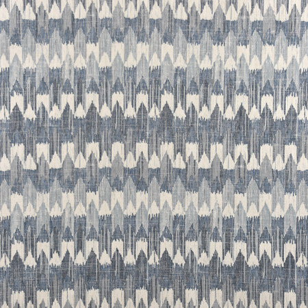 Arrow Trail Ocean by Carole Designer Fabric Well-Traveled 36% Polyester, 26% Cotton, 22% Viscose, 16% Linen China 30,000 Wyzenbeek Double Rubs 13 1/2" V, 13 1/2" H 55" - Swanky Fabrics -