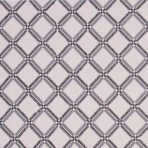 Diamonds Within Charcoal by Carole Designer Fabric