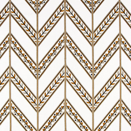 At This Moment Hickory by Carole Designer Fabric Harvest 60% Polyester, 40% Cotton India N/A 15 1/8" V, 12 3/8" H 50.75" - Swanky Fabrics -