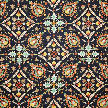 Faux Show Gemstone by Carole Designer Fabric First Impressions 100% Cotton India 25 1/4" V, 13 1/2" H HD 54" - Swanky Fabrics -