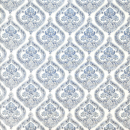 Adornment Denim by Carole Designer Fabric Blue Crush 100% Cotton Spain 13 1/2" V, 6 3/4" H HD 54"" - Swanky Fabrics -
