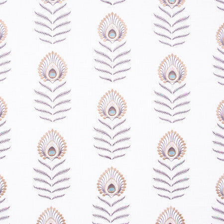 Peacock Feather Ivory by Carole Designer Fabric Lemongrass 60% Polyester, 30% Viscose, 10% Cotton China N/A 11 3/4" V, 10 1/2" H 52" - Swanky Fabrics -