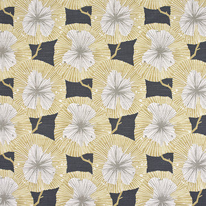Behind The Leaves Charcoal by Carole Designer Fabric