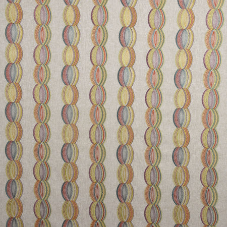 Chained To You Carnival by Carole Designer Fabric From The Heart 52% Cotton, 48% Polyester India 6 1/4" V, 8 7/8" H 53" - Swanky Fabrics -