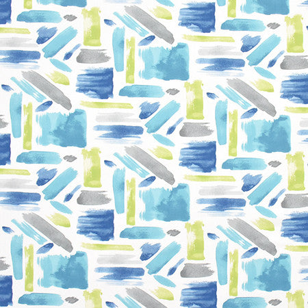 Brush It Off Seaglass by Carole Designer Fabric Prisma 100% Cotton PAKISTAN 12 3/8" V, 18 1/8" H HD 54.875" - Swanky Fabrics -