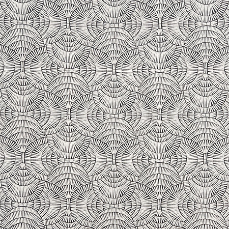 Fan Over Iron by Carole Designer Fabric Earth & Stone 85% Cotton, 15% Linen Pakistan 13 1/2" V, 13 1/2" H 54" - Swanky Fabrics -