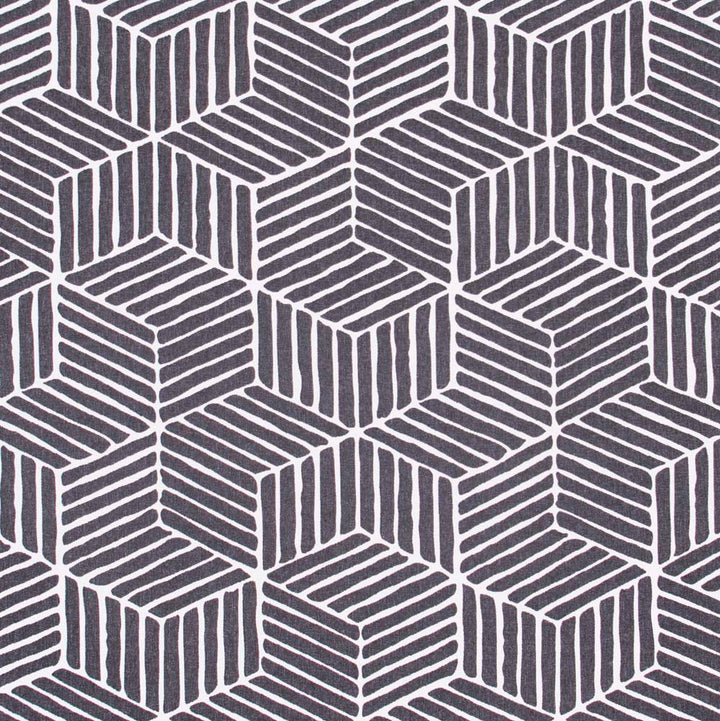 Revolving Door Charcoal by Carole Designer Fabric Modern Edge 100% Polyester India N/A Horizontal: 13.75 and Vertical: 19.875 55 - Swanky Fabrics -