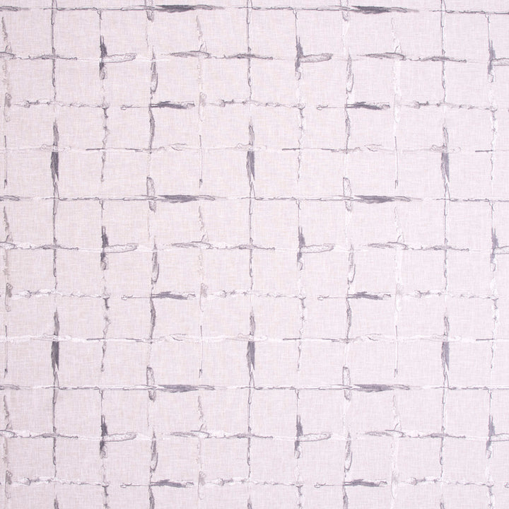 Secret Plan Nickel by Carole Designer Fabric White Smoke 52% Cotton, 48% Polyester India Passes 20,000 Double Rubs Wyzenbeek Horizontal: 12.75 and Vertical: 12.25 51 - Swanky Fabrics -