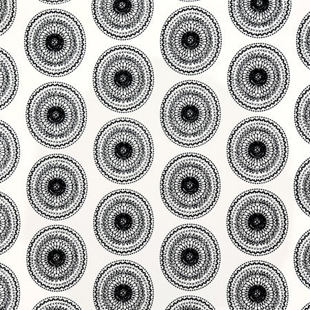 Abroad Onyx by Carole Designer Fabric Oasis Base: 75% Cotton,25% Polyester Embr: 50% Cotton, 50% Viscose India 9 1/2" V, 9" H HD 53" - Swanky Fabrics -