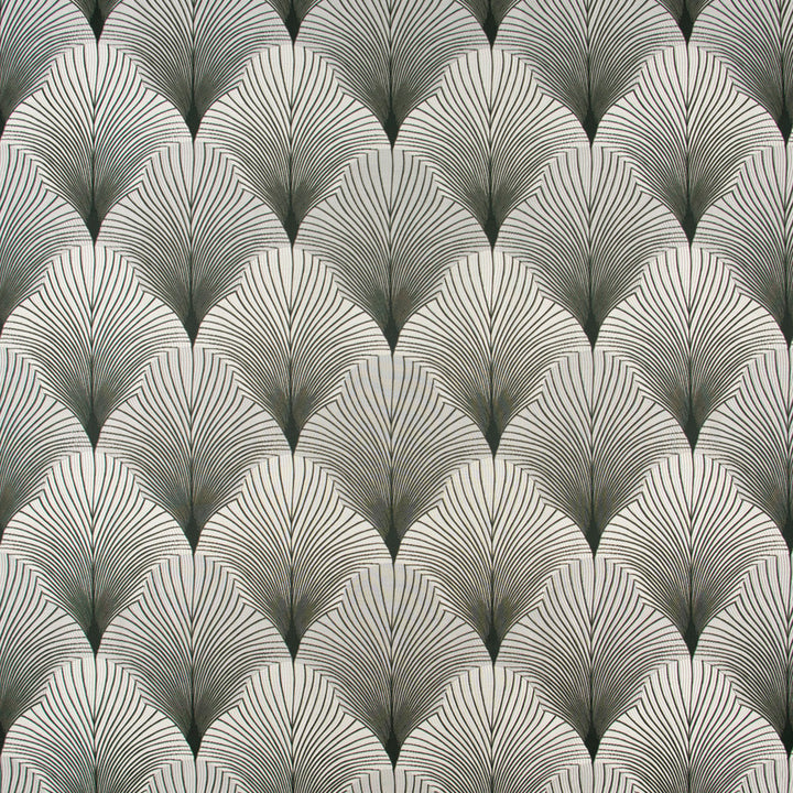 Fan Away Pewter by Carole Designer Fabric Birch 100% Polyester China N/A Horizontal: 10 and Vertical: 10 55 - Swanky Fabrics -