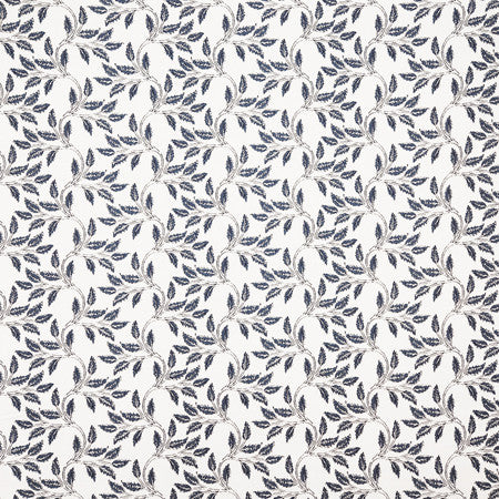 Plant Away Indigo by Carole Designer Fabric Blue Crush 50% Cotton, 35% Viscose, 15% Linen India 6" V, 13 1/2" H 54"" - Swanky Fabrics -