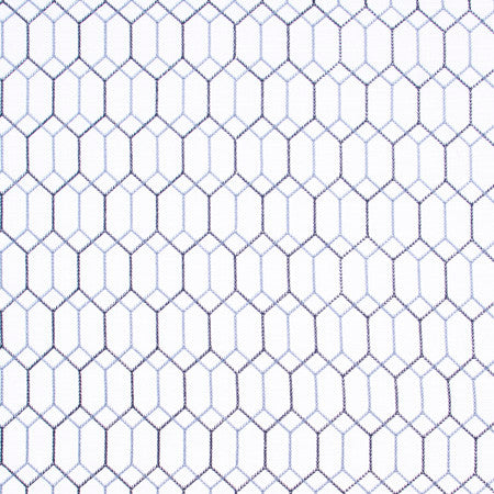 Instant Winner Denim by Carole Designer Fabric Bluebird 98% Polyester, 2% Nylon-LT Acrylic Backing China 5 3/4" V, 2 5/8" H 53" - Swanky Fabrics -