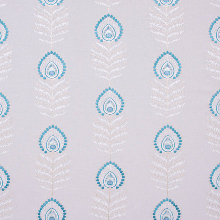 Peacock Feather Teal by Carole Designer Fabric Spearmint 60% Polyester, 30% Viscose, 10% Cotton China N/A Horizontal: 10.5 and Vertical: 11.75 52 - Swanky Fabrics -