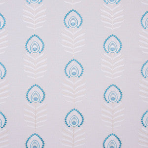 Peacock Feather Teal by Carole Designer Fabric