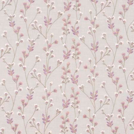 To Be A Poet Wisteria by Carole Designer Fabric Pink Jade 73% Cotton, 27% Polyester India 6 1/4" V, 13 1/2" H 54" - Swanky Fabrics -