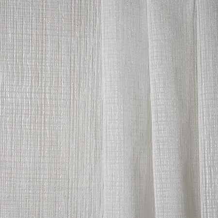 Slender Lines White by Carole Designer Fabric Sheer Philosophy 100% Polyester Turkey None 118" - Swanky Fabrics -