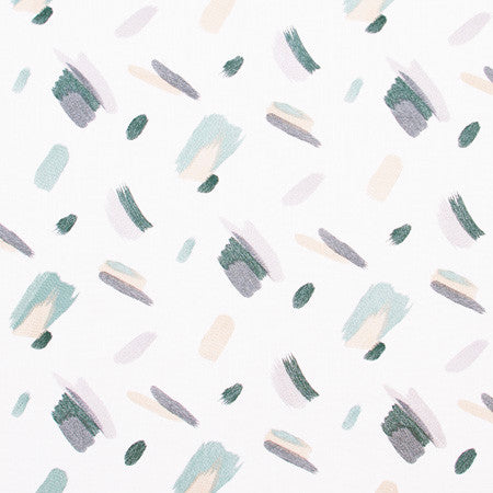 Brush Away Laurel Green by Carole Designer Fabric Spearmint 36% Polyester, 26% Cotton, 22% Viscose, 16% Linen China Passes 30,000 Double Rubs Wyzenbeek 17 1/2" V, 18" H 53" - Swanky Fabrics -