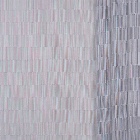 Lined Up Platinum by Carole Designer Fabric Sheer Marvel 100% Polyester CHINA N/A 8" V, 4 1/8" H 118" - Swanky Fabrics -