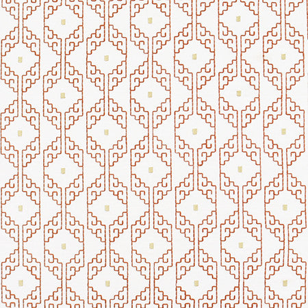 Our Corner Clay by Carole Designer Fabric Harvest 75% Cotton, 25% Spun Polyester India 5" V, 5 3/4" H 52" - Swanky Fabrics -