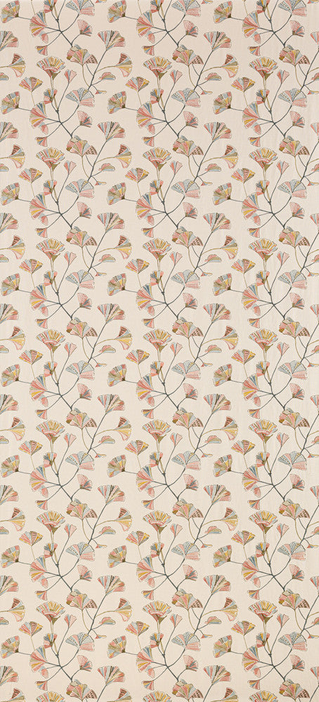 Reach For Me Rose by Carole Designer Fabric Wallflower Base: 34% Viscose, 33% Poly, 33% Linen. Embr: 100% Rayon CHINA 91,000 Wyzenbeek Double Rubs 15 1/4" V, 18" H 54" - Swanky Fabrics -