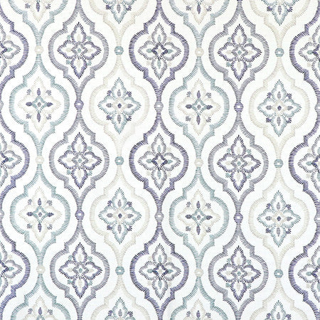 Your Life Story Delft by Carole Designer Fabric Blue Crush 100% Cotton Spain 9" V, 13 1/2" H 54"" - Swanky Fabrics -