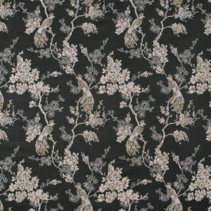Bird In Waiting Noir by Carole Designer Fabric