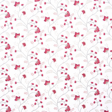 Until You Bouquet by Carole Designer Fabric Azalea 52% Cotton, 48% Polyester India Passes 30,000 Double Rubs Wyzenbeek 9 1/8" V, 17 1/4" H 52" - Swanky Fabrics -