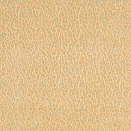 Snow Leopard Foam by Carole Designer Fabric Jungle Safari 68% Rayon, 32% Polyester- Latex Backing China Passes 15,000 Double Rubs Wyzenbeek Horizontal: 3 1/2" and Vertical: 4 1/4" V 56" - Swanky Fabrics -