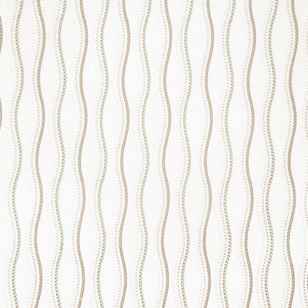 Cross The Line Birch by Carole Designer Fabric Neutral Ground Base: 72% Polyester, 28% Cotton Embr: 100% Viscose India 9 1/2" V, 4 3/4" H 52"" - Swanky Fabrics -