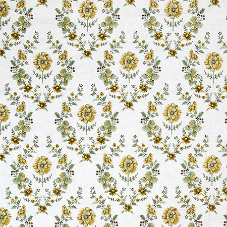 Turn The Page Fern by Carole Designer Fabric English Garden Base: 100% Cotton Embr: 100% Viscose N/A 15 3/8" V, 12 1/2" H HD 50 1/2*" - Swanky Fabrics -