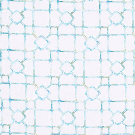 As A Result Lagoon by Carole Designer Fabric Spearmint 100% Polyester China Passes 50,000 Double Rubs Wyzenbeek Horizontal: 8 3/4" and Vertical: 9" V 58" - Swanky Fabrics -