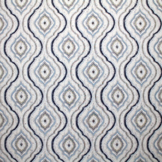 Any Age Indigo by Carole Designer Fabric Festive Flair 100% Polyester China N/A Horizontal: 9 3/4" and Vertical: 9 1/2" V 58" - Swanky Fabrics -