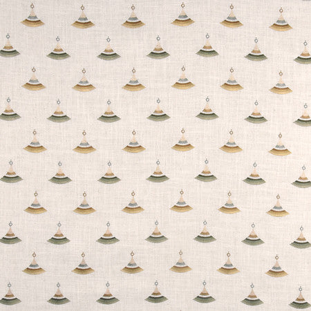 Fan Out Moss by Carole Designer Fabric Well-Traveled 86% Polyester, 9% Rayon, 5% Linen China 60,000 Wyzenbeek Double Rubs </p><p>Repeat: 5 3/4" V, 4 1/2" H 55" - Swanky Fabrics -