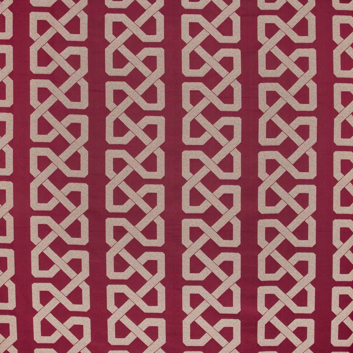 Grand Cable Crimson by Carole Designer Fabric Mulberry Sangria 100% Polyester India N/A Horizontal: 9125 and Vertical: 85 54 - Swanky Fabrics -