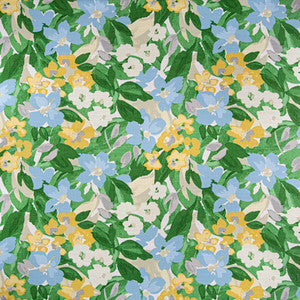 Grand Scheme Bluebell by Carole Designer Fabric