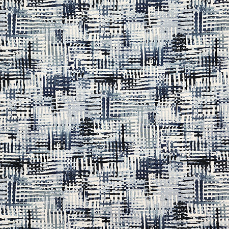 Caught Up Indigo by Carole Designer Fabric Dawn & Dusk 59% Cotton, 26% Recycled Polyester, 15% Polyester China 15,000 WYZENBEEK DOUBLE RUBS 24 1/2" V, 13 1/2" H HD 54" - Swanky Fabrics -