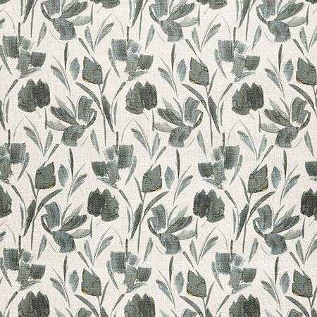 Gentle Garden Sea by Carole Designer Fabric Evergreen 100% Cotton India 26 1/2" V, 13 1/2" H 54" - Swanky Fabrics -