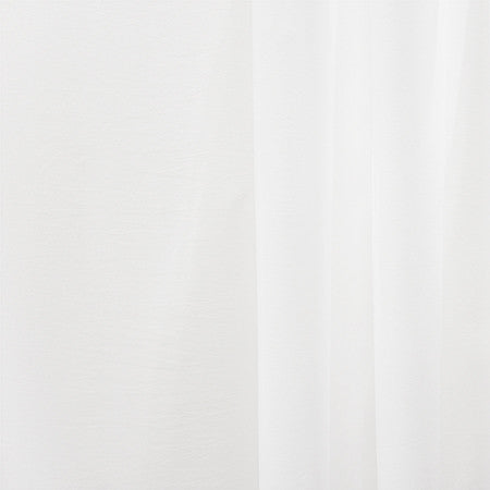 Jet Away Brilliant White by Carole Designer Fabric Sheer Basics III 100% Polyester- Weighted Hem Turkey None 126" - Swanky Fabrics -