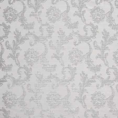 Moment Or Two Sterling by Carole Designer Fabric Wellington 100% Polyester CHINA 15,000 Wyzenbeek Double Rubs 17 1/2" V, 9 1/2" H 55" - Swanky Fabrics -