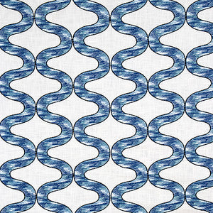 Curves Ahead Ocean by Carole Designer Fabric