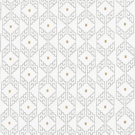 Our Corner Dove by Carole Designer Fabric Moonstone 75% Cotton, 25% Spun Polyester India N/A 5" V, 5 3/4" H 52" - Swanky Fabrics -