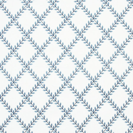 Diamond Petals Porcelain by Carole Designer Fabric Wellington Base: 100% Polyester. Embr: 100% Viscose INDIA 51,000 Wyzenbeek Double Rubs 6" V, 5 3/8" H HD 55" - Swanky Fabrics -